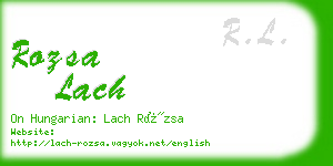 rozsa lach business card